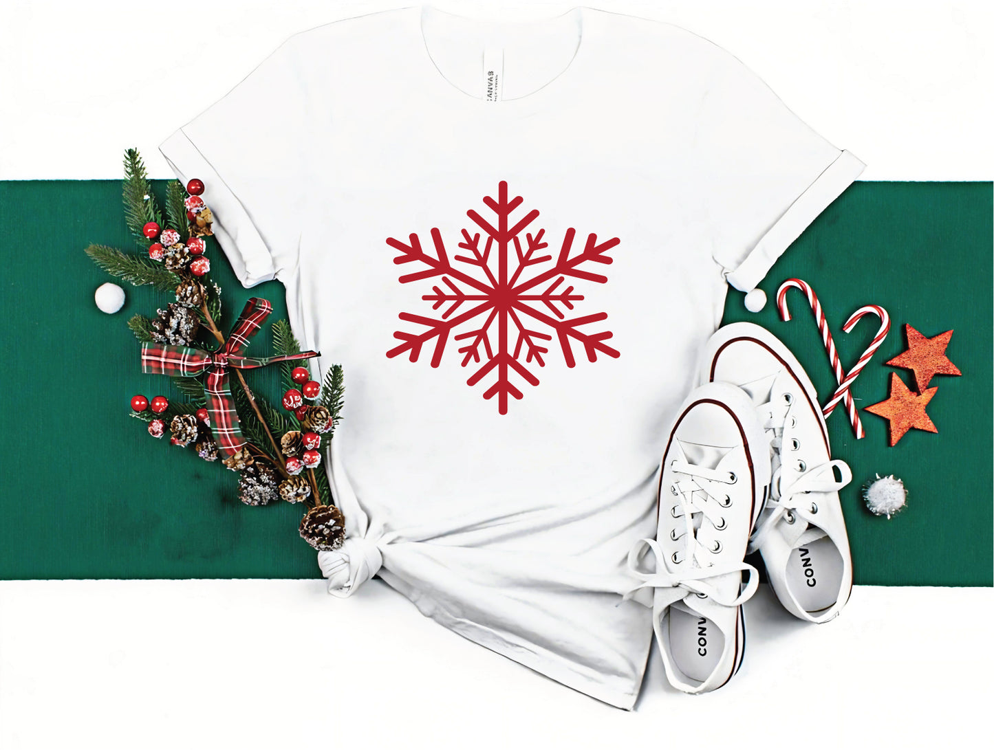 Snowflake T-Shirt, Snowflake Christmas Shirt, Christmas Shirt, Winter Holiday Tee, Gift For Christmas Tee, New Year Party T-Shirt