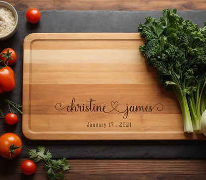 Personalized Couple Cutting Board, Valentine's Gift, New Home Gift for Couples, Housewarming Gift, New Home Gift for Board, Anniversary Gift