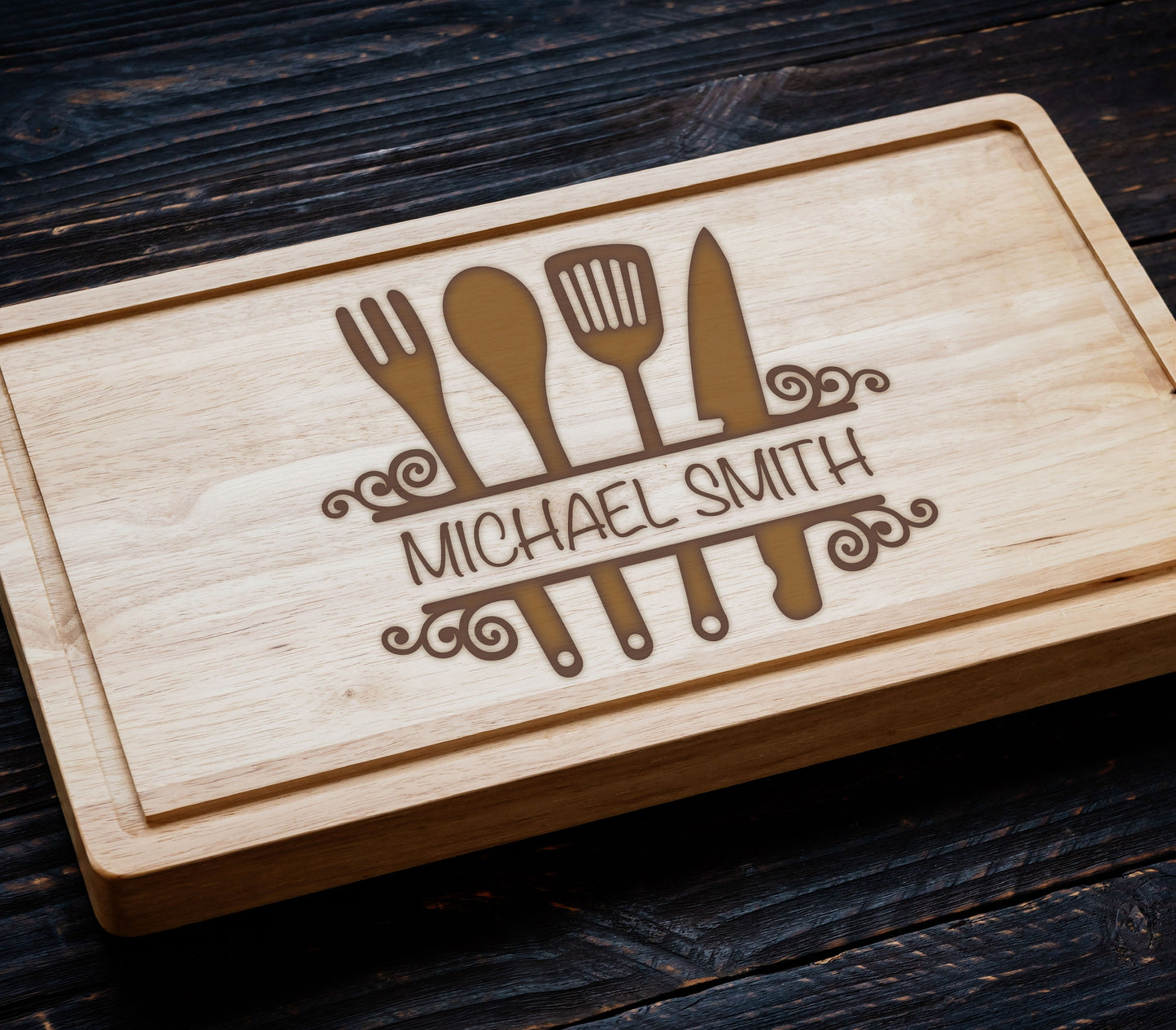 Kitchen Gift for Dad, Personalized Cutting Board Mother's Father's Day Gift, Custom Cutting Board, Engraved Cutting Board Gift for Baker
