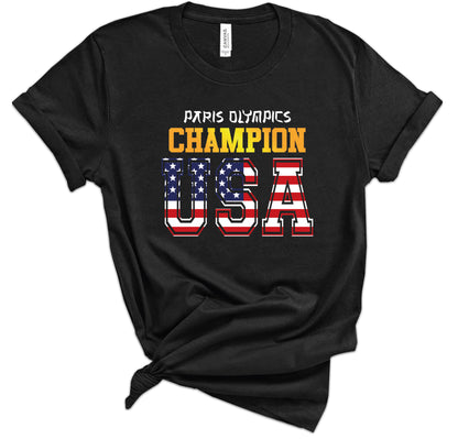 Champion USA T-Shirt, Paris Trip Shirt, Olympic T-Shirt, Sport Tee, Summer Olympics T-Shirt