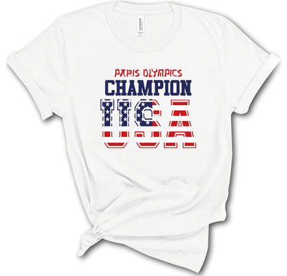 Champion USA T-Shirt, Paris Trip Shirt, Olympic T-Shirt, Sport Tee, Summer Olympics T-Shirt