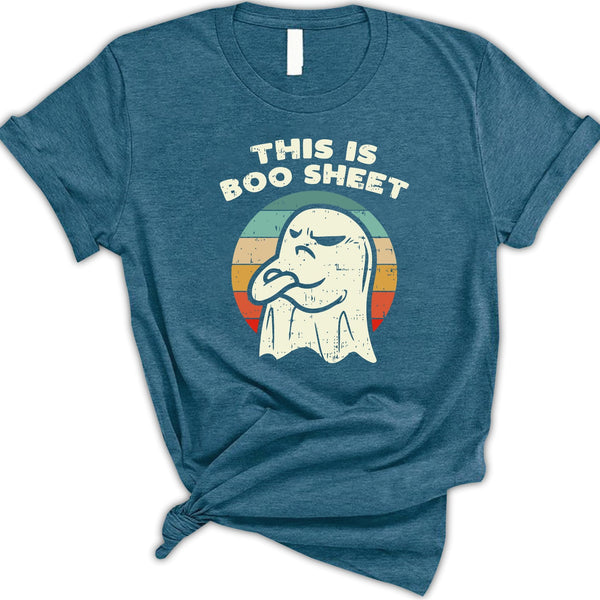 Boo Sheet Shirt, Sarcastic Halloween Ghost Shirt, Retro Shirt, Funny Shirt, Vintage Retro Style, Vintage Boo Sheet Ghost T-Shirt