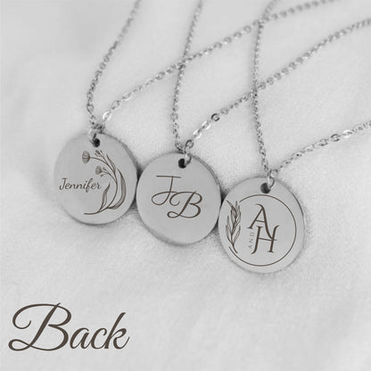 Birthflower Necklace, Christmas Gifts, Flower Necklace, Layer Link Chain,Paperclip Necklace, Personalized Name Necklace,Script Name Necklace