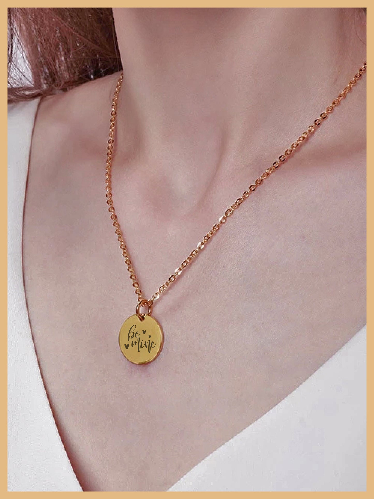 Be Mine Necklace, Mothers Day Necklace Gift, Christmas Gifts, Mom Gift, Be Mine Necklace for Mom, Anniversary Gift, Personalized Jewelry