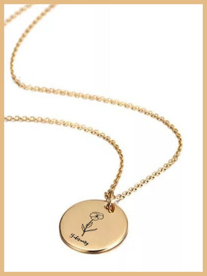 Birth Flower Necklace for Mom, Combined Birth Flower Necklace, Mothers Day Necklace Gift, Personalized Birth Flower Bouquet Necklace