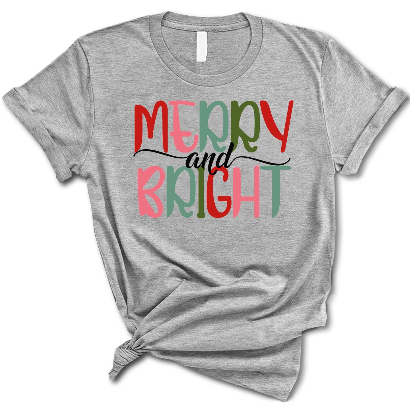 Merry and Bright Shirt, Christmas T-shirt, Family Christmas Shirt, Christmas Shirts for Women, Merry Christmas Shirt, Merry Christmas Crewneck, Cute Winter Tees, Unique Holiday Gift