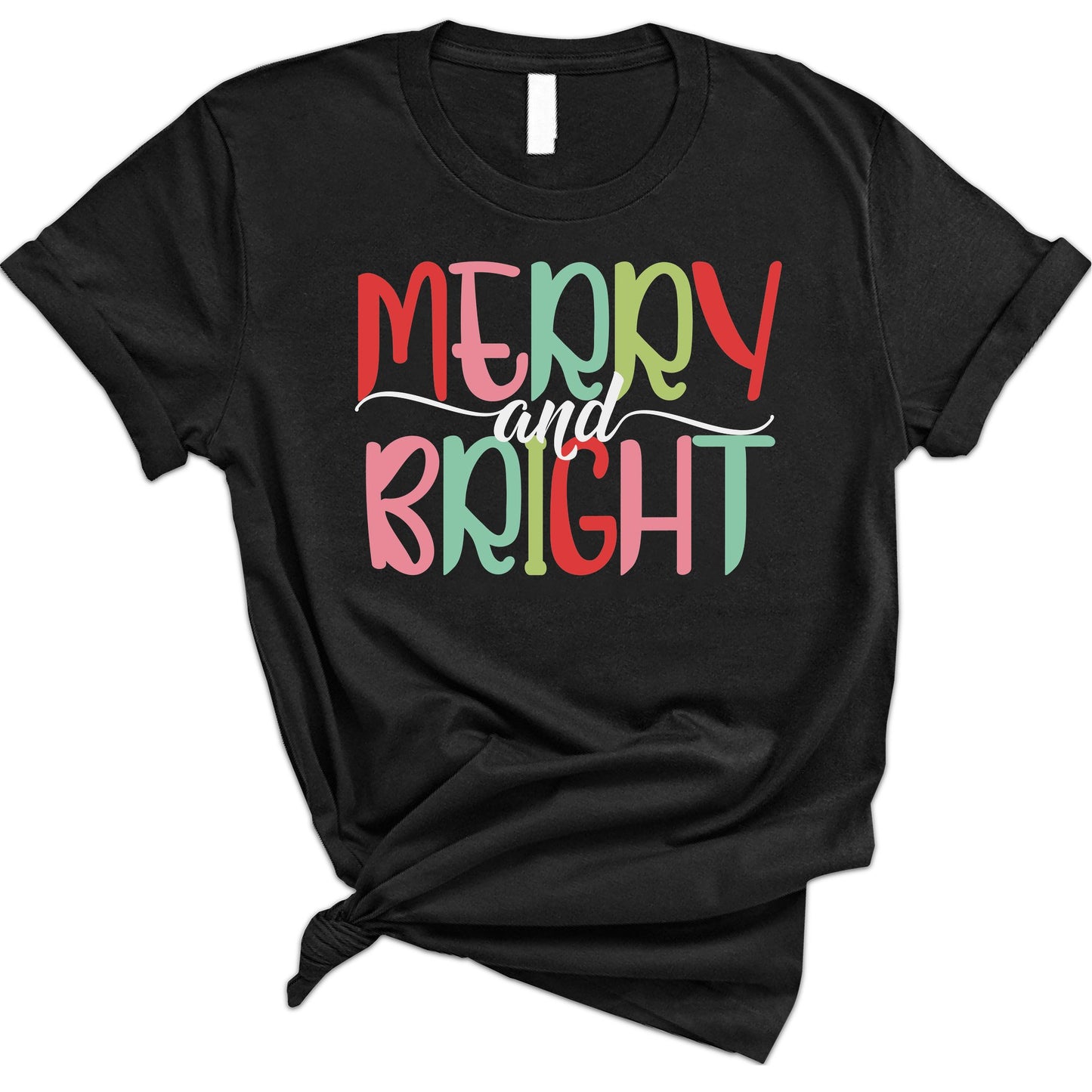 Merry and Bright Shirt, Christmas T-shirt, Family Christmas Shirt, Christmas Shirts for Women, Merry Christmas Shirt, Merry Christmas Crewneck, Cute Winter Tees, Unique Holiday Gift