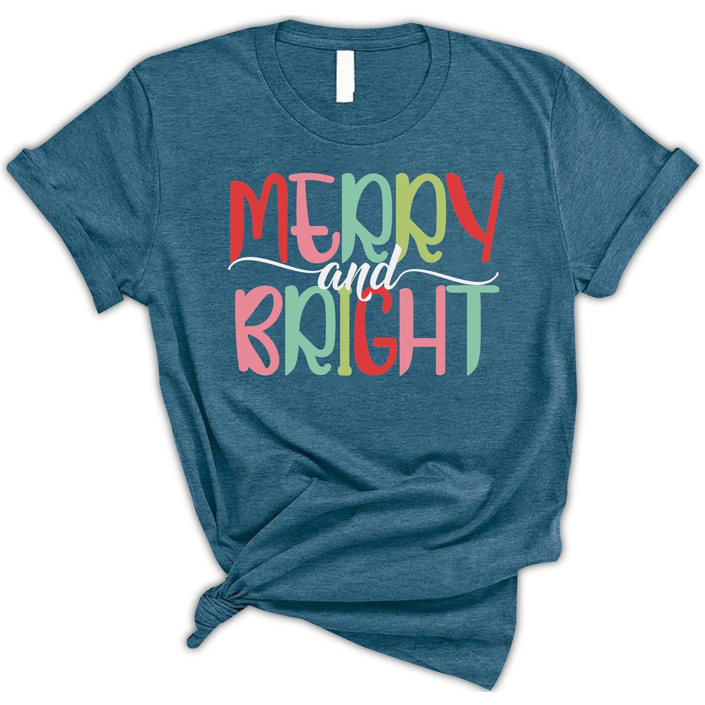 Merry and Bright Shirt, Christmas T-shirt, Family Christmas Shirt, Christmas Shirts for Women, Merry Christmas Shirt, Merry Christmas Crewneck, Cute Winter Tees, Unique Holiday Gift