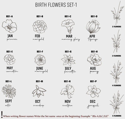 Birthflower Necklace, Christmas Gifts, Flower Necklace, Layer Link Chain,Paperclip Necklace, Personalized Name Necklace,Script Name Necklace