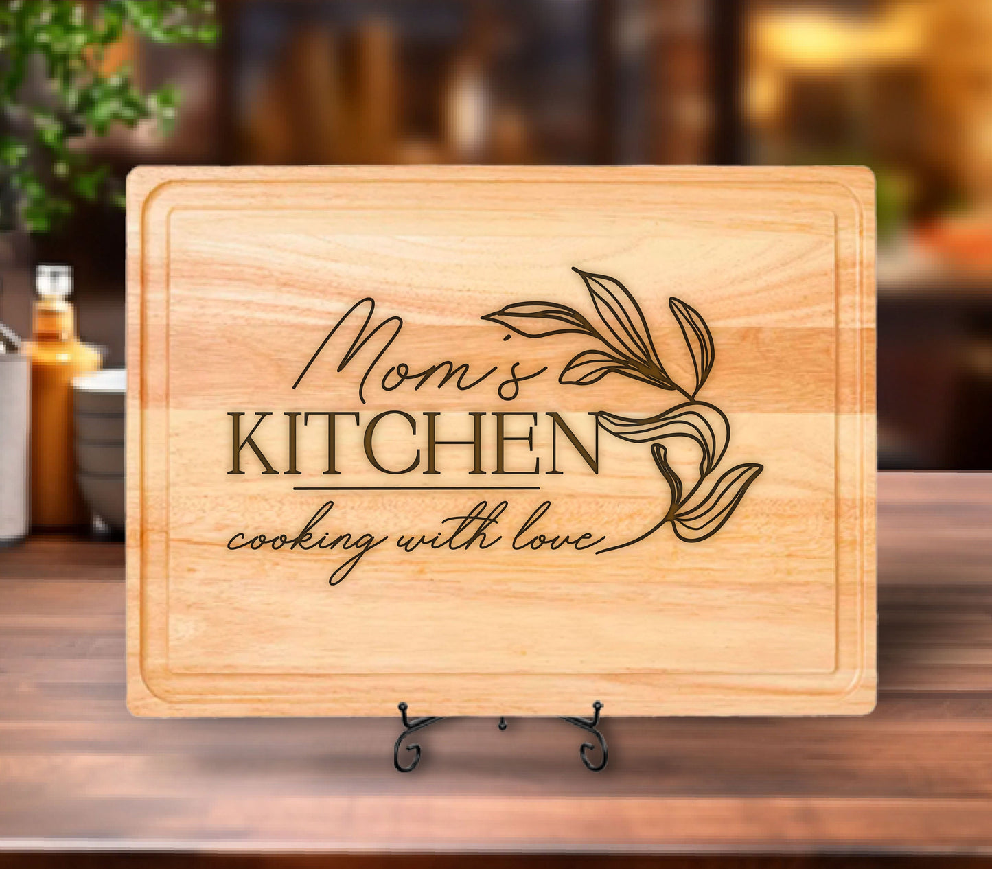 Cutting Board for Mom Grandma, Mama's Kitchen Bamboo Cutting Board, Mothers Day Board, Custom Cutting Board, Personalized Gifts for Mom