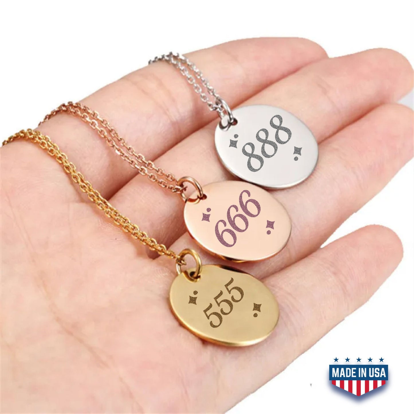 Tiny Angel Number Necklace, 000, 111, 222, 333, 444, 555, 666, 777, 888, 999 Angel Number Necklace, Christmas Gifts Handmade