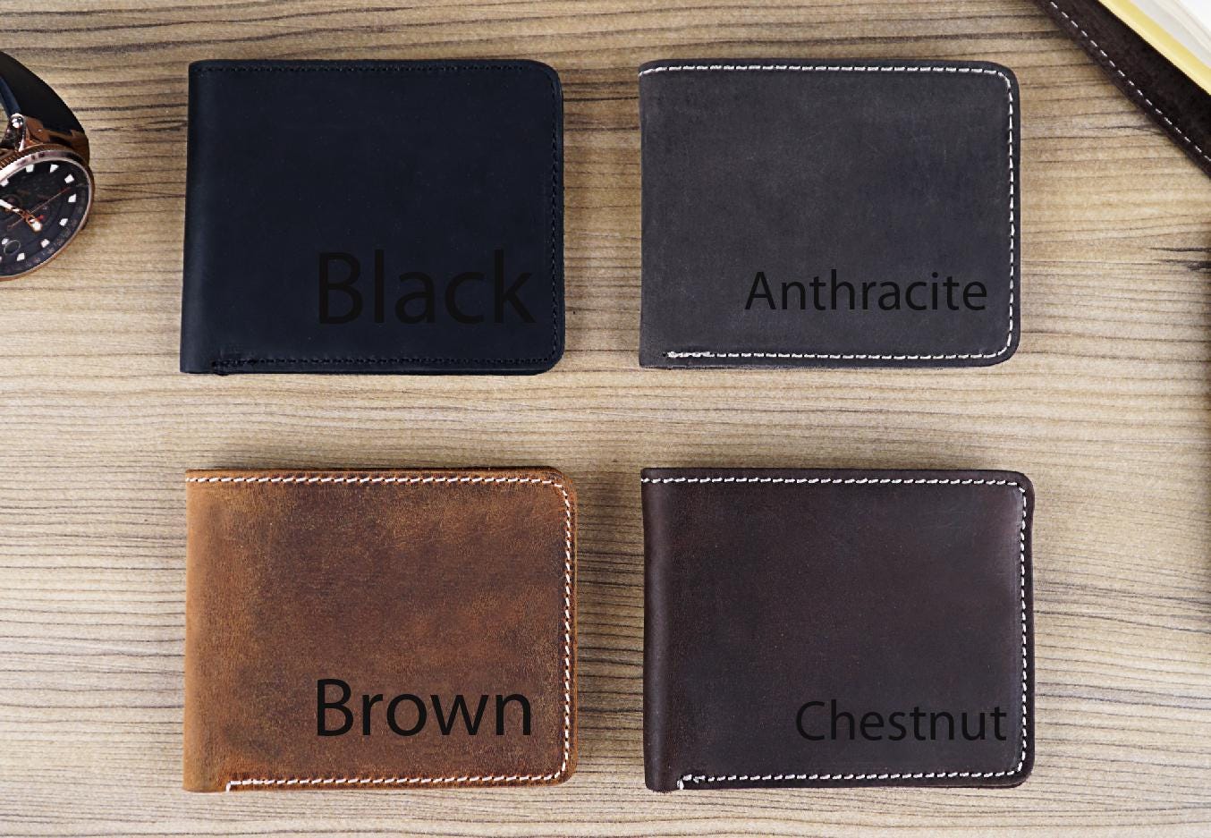 Lion Drawing Leather Wallet, Fathers Day Gift, Bifold Wallets for Men, Engraved Genuine Leather, Animal Art Wallet, Anniversary Gift For Him