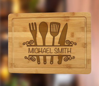Kitchen Gift for Dad, Personalized Cutting Board Mother's Father's Day Gift, Custom Cutting Board, Engraved Cutting Board Gift for Baker
