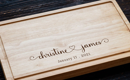 Personalized Couples Valentine Gift Cutting Board, Couple Gift, Anniversary Gift, Housewarming Gift, New Home Gift for Board, Holiday Season