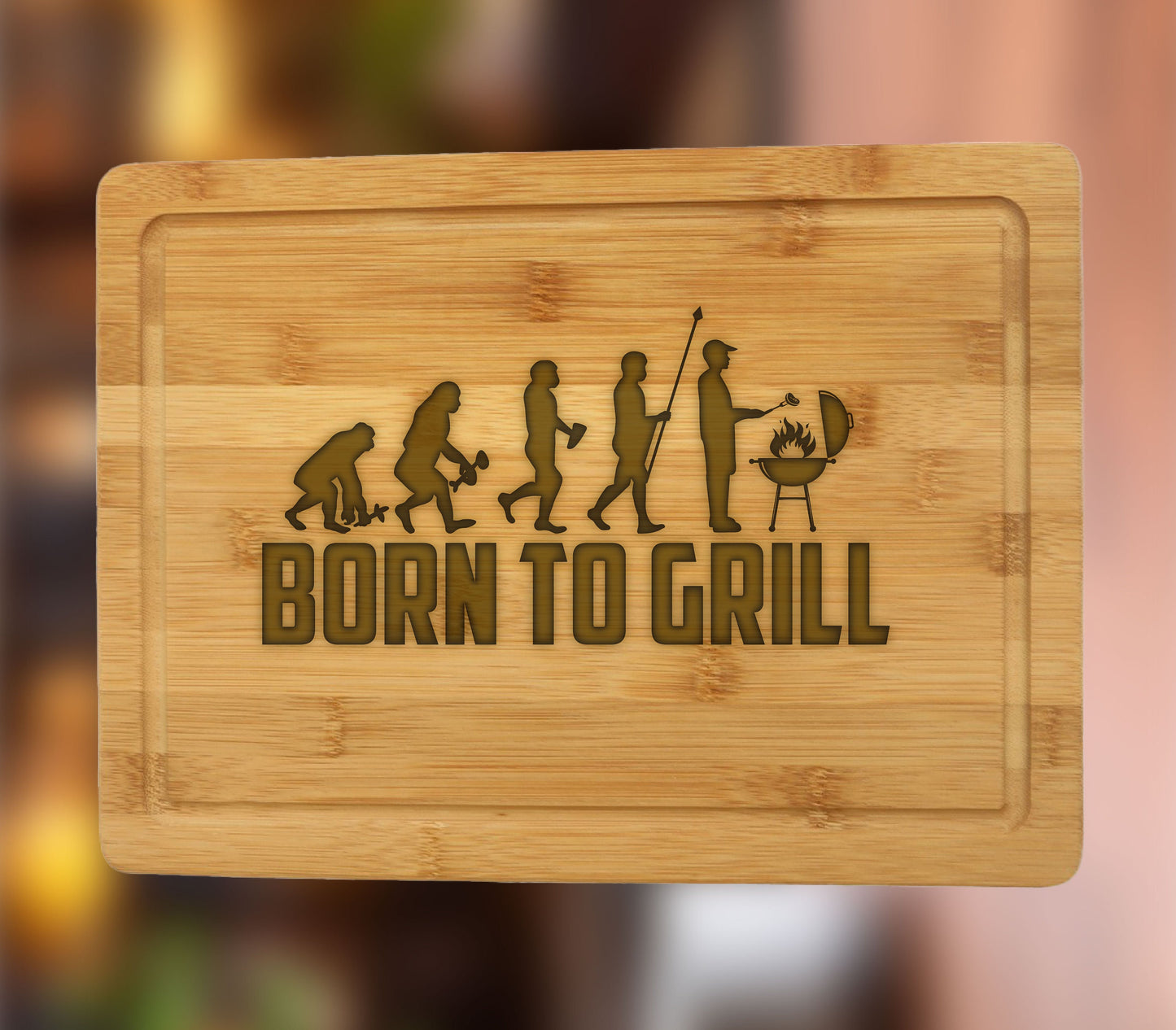 Born to Grill Cutting Board, Gifts for Husband, Griller Gifts, BBQ Gift for Men's Birthday, Charcuterie Board Cutting Board, Serving Board