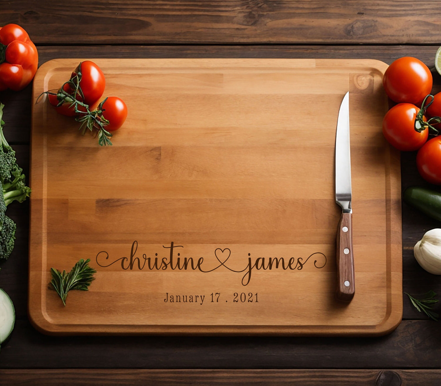 Personalized Couple Cutting Board, Valentine's Gift, New Home Gift for Couples, Housewarming Gift, New Home Gift for Board, Anniversary Gift