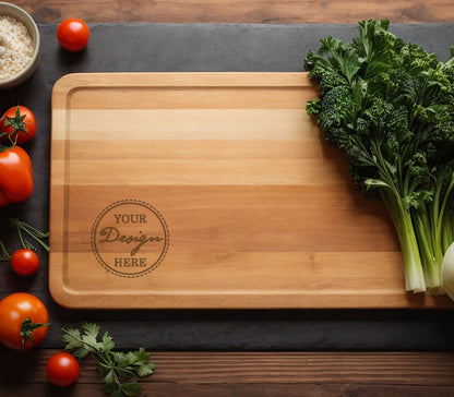 Custom Cutting Board Using Your Own Design, Custom Design Bamboo Cutting Board, Personalized Bamboo Cutting Board, Family Gift