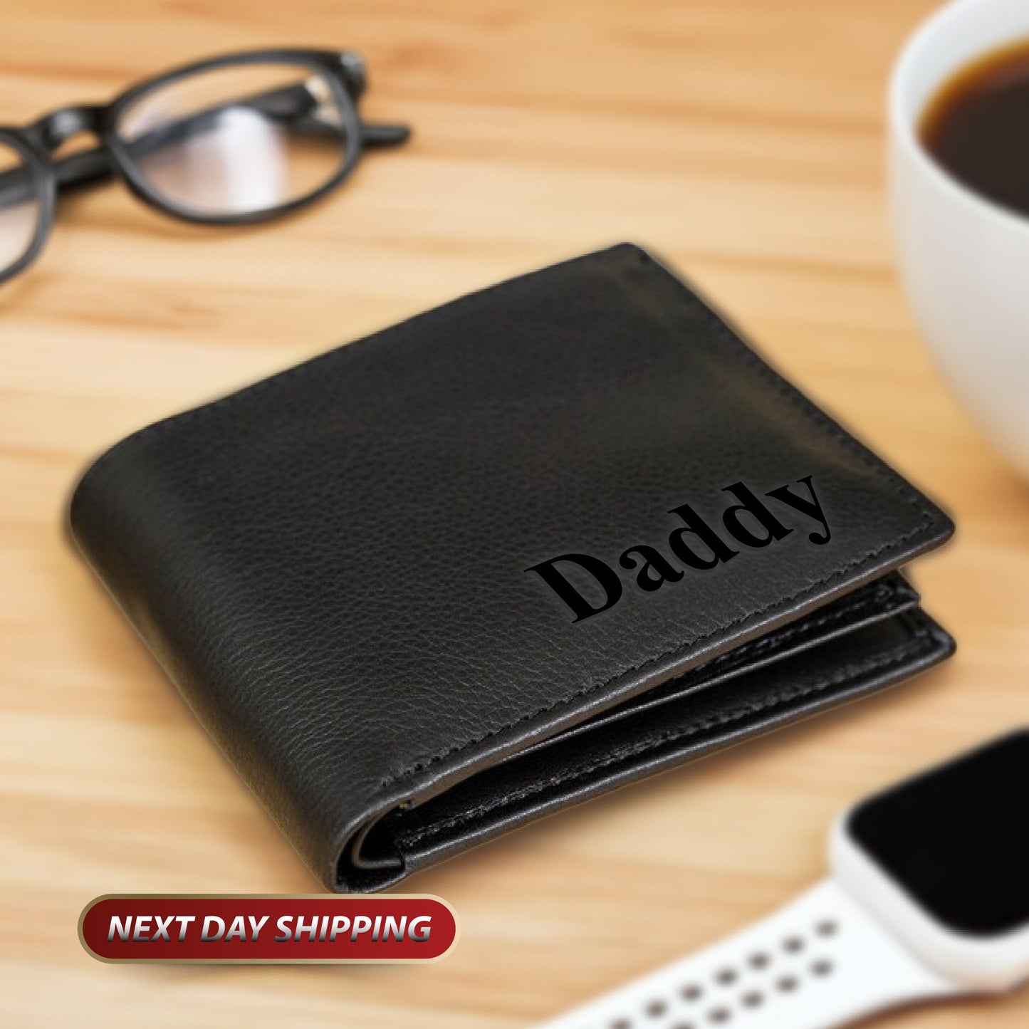 Personalized Gift Wallet for Christmas, Father's Day Gift For Daddy, Boyfriend Gift for Men Wallet, Man Leather Wallet, Groomsmen Wallet