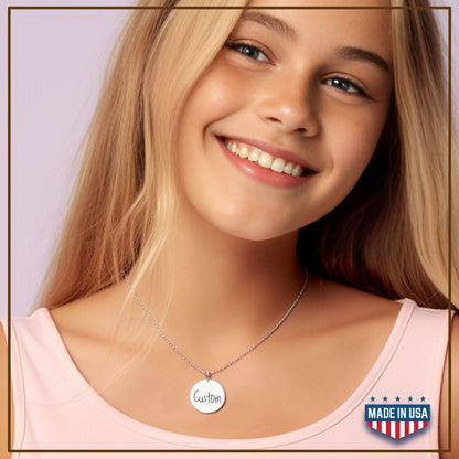 Personalized Engraved Handmade Christmas Gift Best Friends Birthday Custom Name Engraved Necklace for Women Initial Disc Gift for Mom Custom