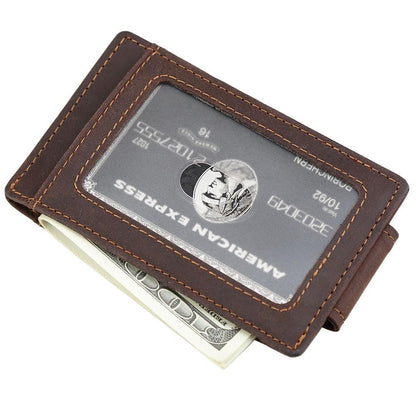 Customized Leather Valentines Day Gifts Magnetic Money Clip, Leather Card Holder, Personalized Card Holder, Money Clip Wallet, RFID Wallet