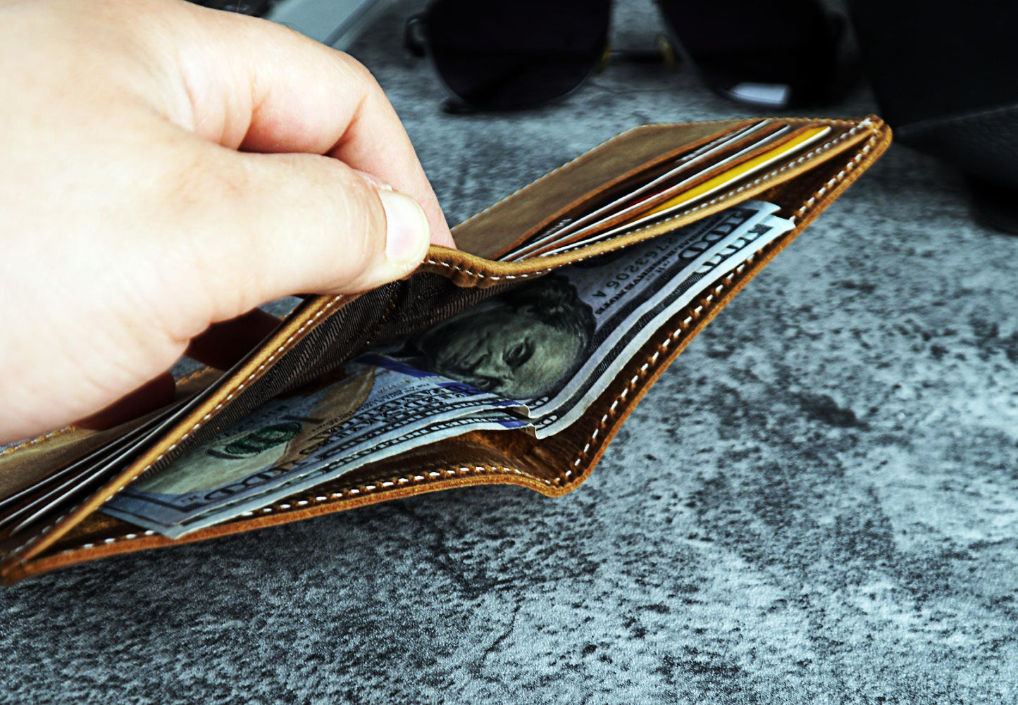 Personalized Men's Wallet with Custom Photo, Memory Gift for Dad, Personalized Leather Engraved Gifts, Father's Gift, Custom Photo Wallets