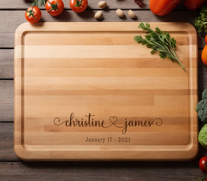 Personalized Couple Cutting Board, Valentine's Gift, New Home Gift for Couples, Housewarming Gift, New Home Gift for Board, Anniversary Gift