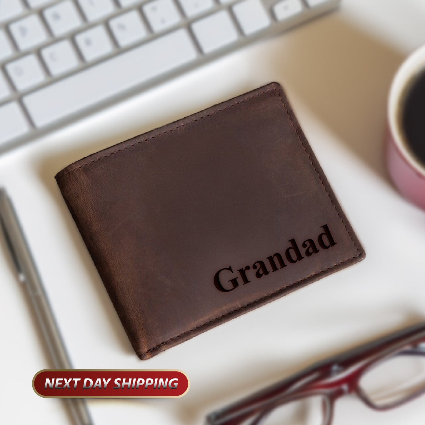 Personalized Dad Wallet, Christmas Gift, Father's Day Gift For Daddy, Boyfriend Gift for Men Wallet, Man Leather Wallet, Groomsmen Wallet