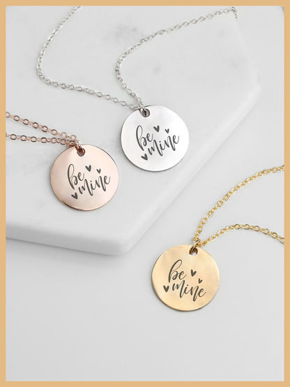 Be Mine Necklace, Mothers Day Necklace Gift, Christmas Gifts, Mom Gift, Be Mine Necklace for Mom, Anniversary Gift, Personalized Jewelry
