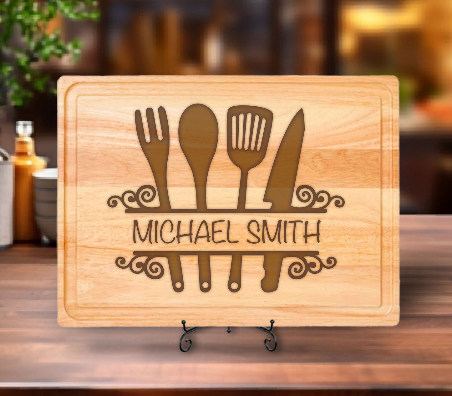 Kitchen Gift for Dad, Personalized Cutting Board Mother's Father's Day Gift, Custom Cutting Board, Engraved Cutting Board Gift for Baker