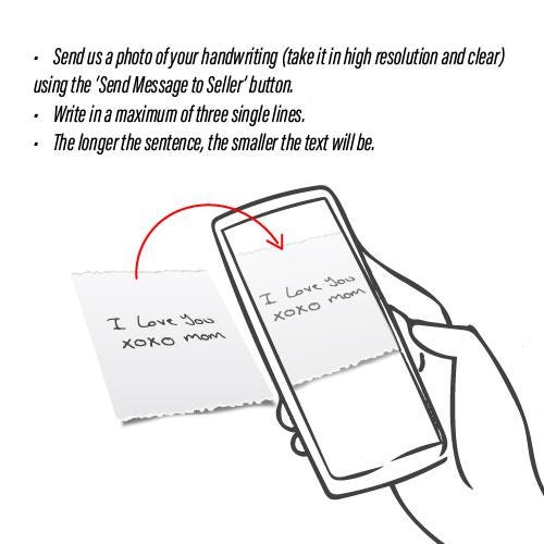 Customized Engraved Handwriting Disc Necklace, Gift for Mom, Gift Signature Necklace, Handwriting Jewelry, Valentine's Day Gift for My Love