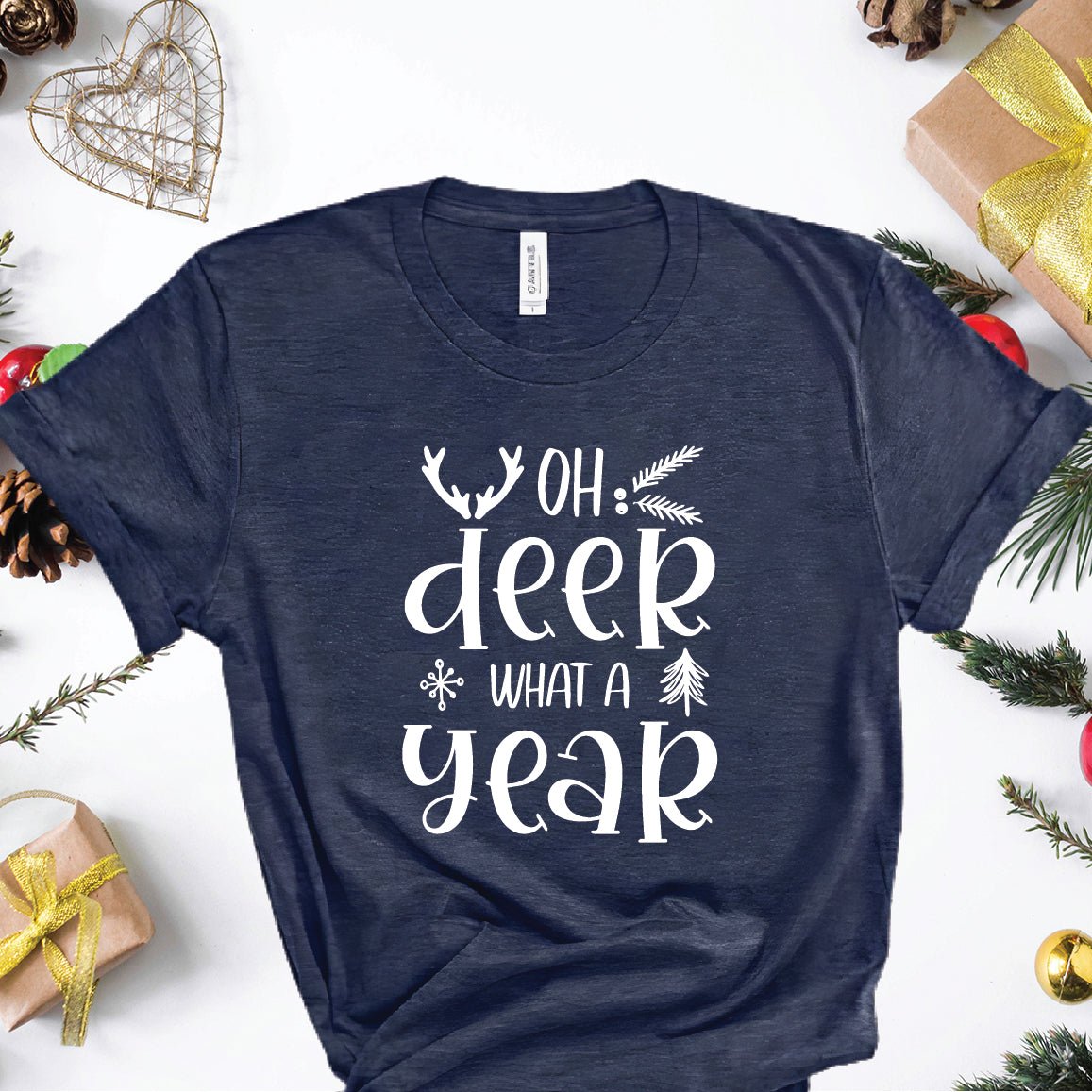 Oh Deer What A Year Shirt, Christmas Shirt, Funny Christmas Tee, Santa Claus Shirt, Cute Xmas Tee, Christmas Gift Shirt, Xmas Holiday Shirt, Winter Holiday Tee