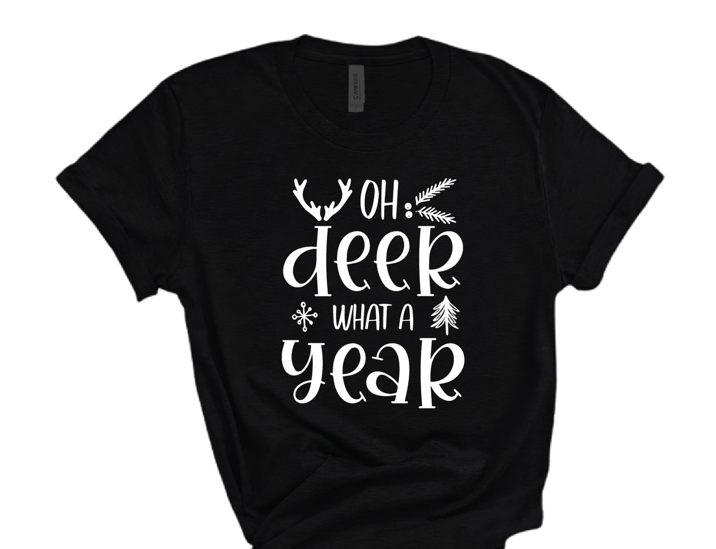 Oh Deer What A Year Shirt, Christmas Shirt, Funny Christmas Tee, Santa Claus Shirt, Cute Xmas Tee, Christmas Gift Shirt, Xmas Holiday Shirt, Winter Holiday Tee