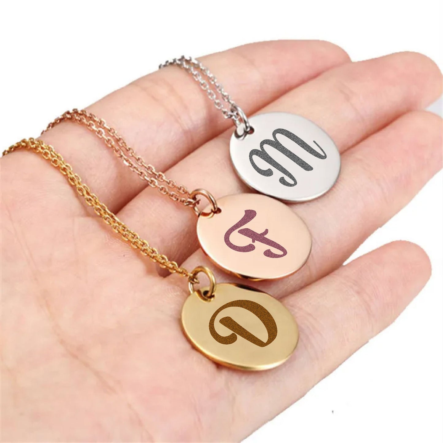 Personalized Initial Christmas Necklace for Women Name Necklace Gifts for Mom Custom Name Charm Best Friends Birthday Valentines Day Gift