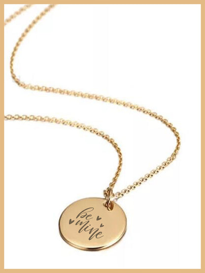 Be Mine Necklace, Mothers Day Necklace Gift, Christmas Gifts, Mom Gift, Be Mine Necklace for Mom, Anniversary Gift, Personalized Jewelry