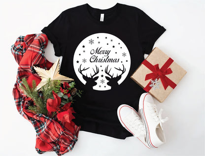 Merry Christmas Shirt, Christmas T-Shirt, Christmas Gifts Tee, Xmas Party Tee, New Year Party Shirt, Happy New Year T-Shirt, Xmas Matching