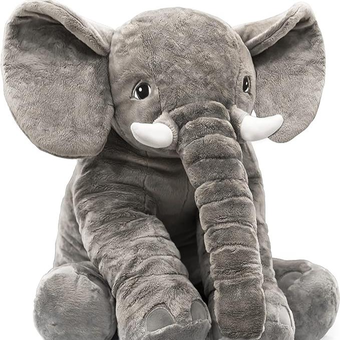 Homily Stuffed Elephant Plush Animal Toy 24 INCH