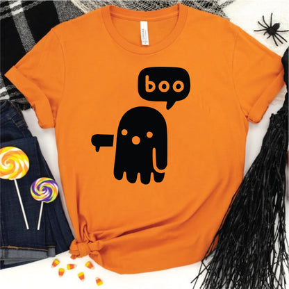 Cute Ghost Cat Tee, Halloween Spooky Cat Shirt, Funny Boo Cat T-shirt, Casual Halloween Outfit, October Fall Fashion Apparel, Unique Halloween Cat Top