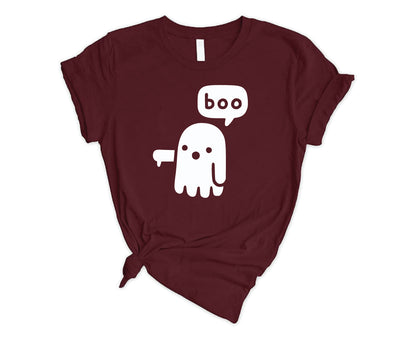 Cute Ghost Cat Tee, Halloween Spooky Cat Shirt, Funny Boo Cat T-shirt, Casual Halloween Outfit, October Fall Fashion Apparel, Unique Halloween Cat Top