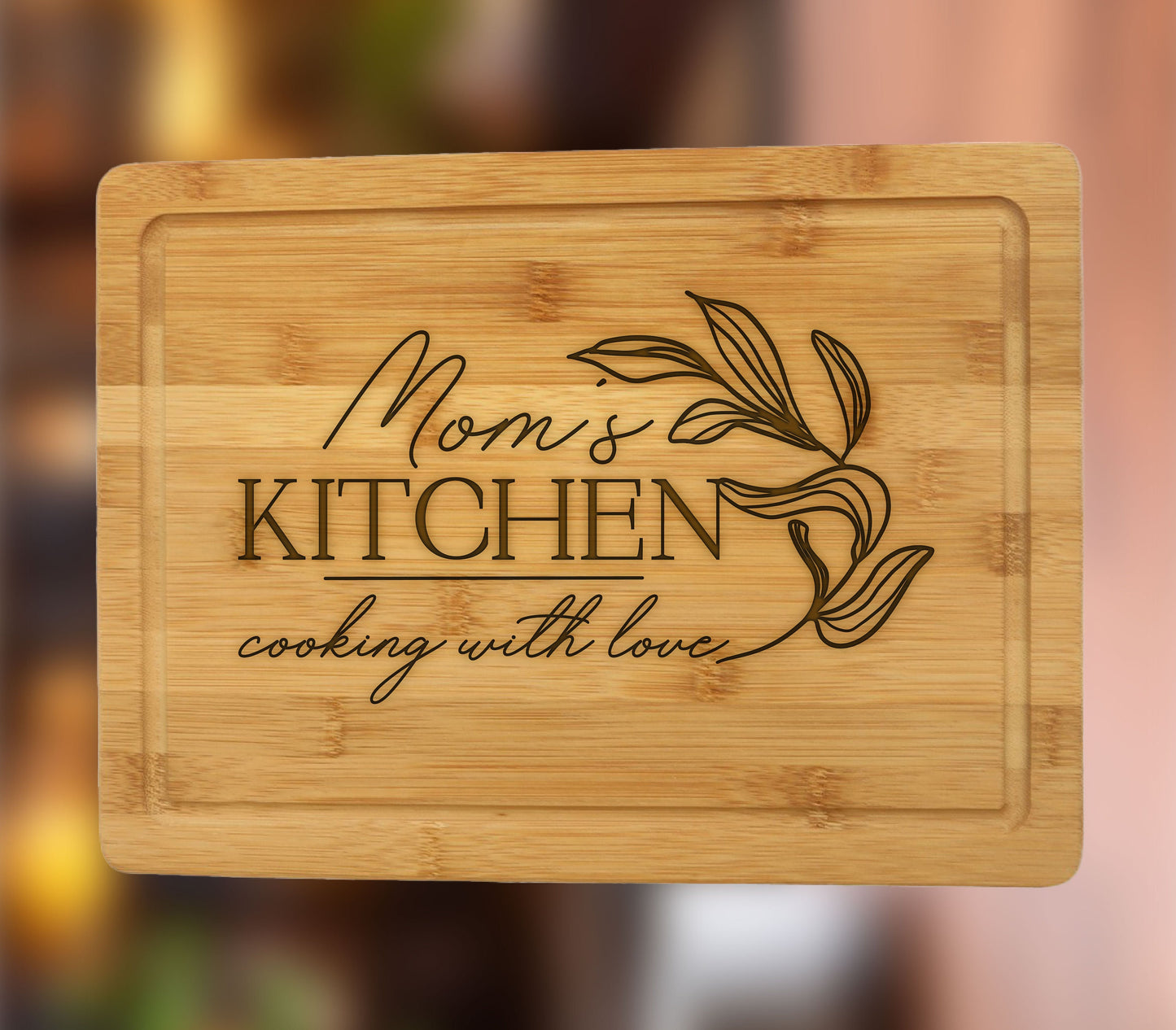 Cutting Board for Mom Grandma, Mama's Kitchen Bamboo Cutting Board, Mothers Day Board, Custom Cutting Board, Personalized Gifts for Mom