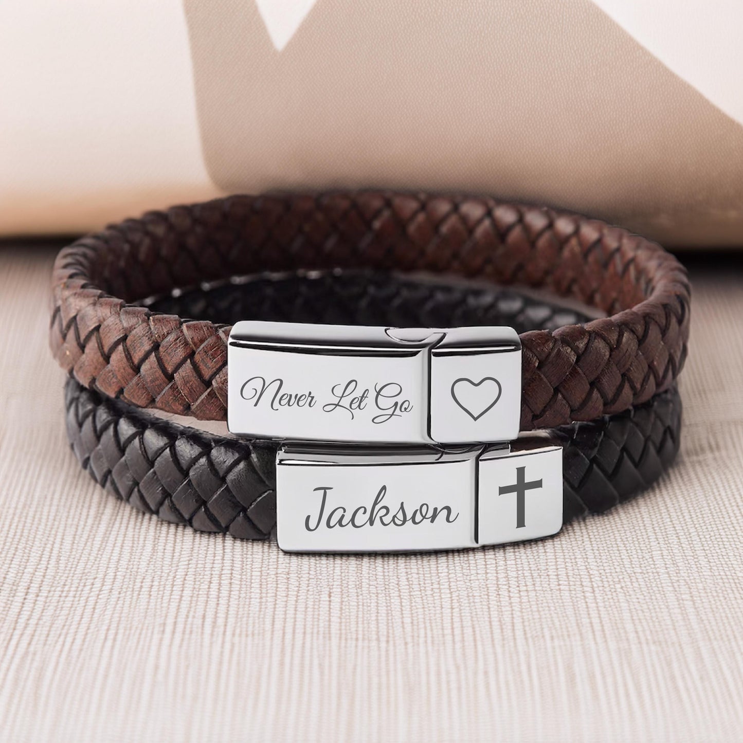 Customized Veteran Day Army Engraved Leather Bracelet, I am a Veteran Bracelet Birthday, Memorial Day Bracelet, Patriot Gift, Fourth of July