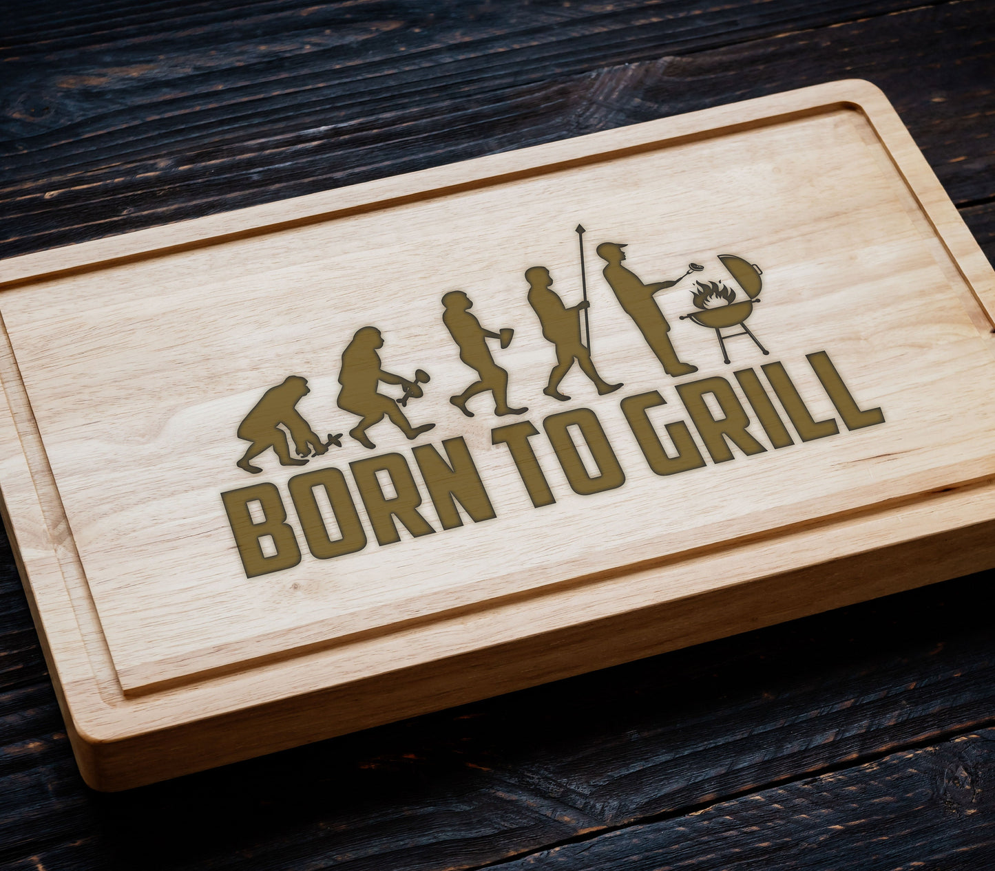 Born to Grill Cutting Board, Gifts for Husband, Griller Gifts, BBQ Gift for Men's Birthday, Charcuterie Board Cutting Board, Serving Board