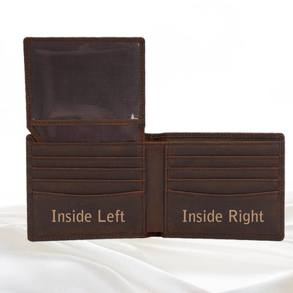 Custom Engraved RFID Blocking Valentines Wallet, Christmas Gifts, Valentine’s Day Gift Mens Wallet, Wallet For Men Brown, Black Men's Wallet