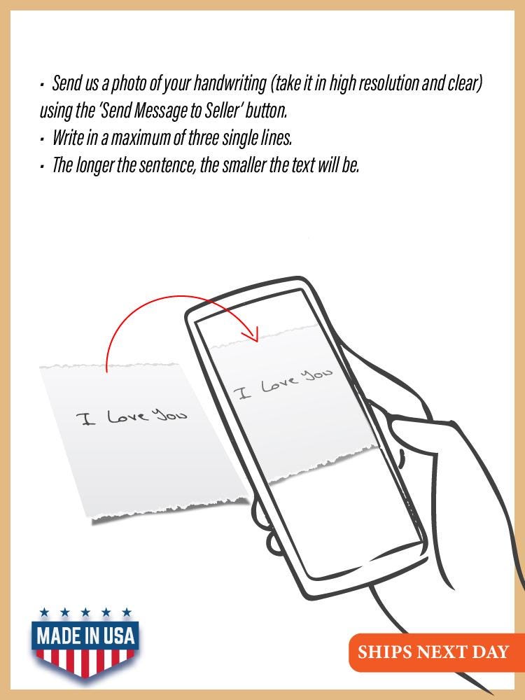 Customized Engraved Handwriting Bar Necklace, Handwriting Jewelry, Actual Handwriting Necklace, Gift Signature Necklace, Gift for Mother