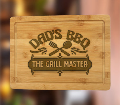 Dad's BBQ Cutting Board, Fathers Day Gift, BBQ Gift for Men's Birthday, Charcuterie Board Cutting Board, BBQ Board, Grill Gift for Dad