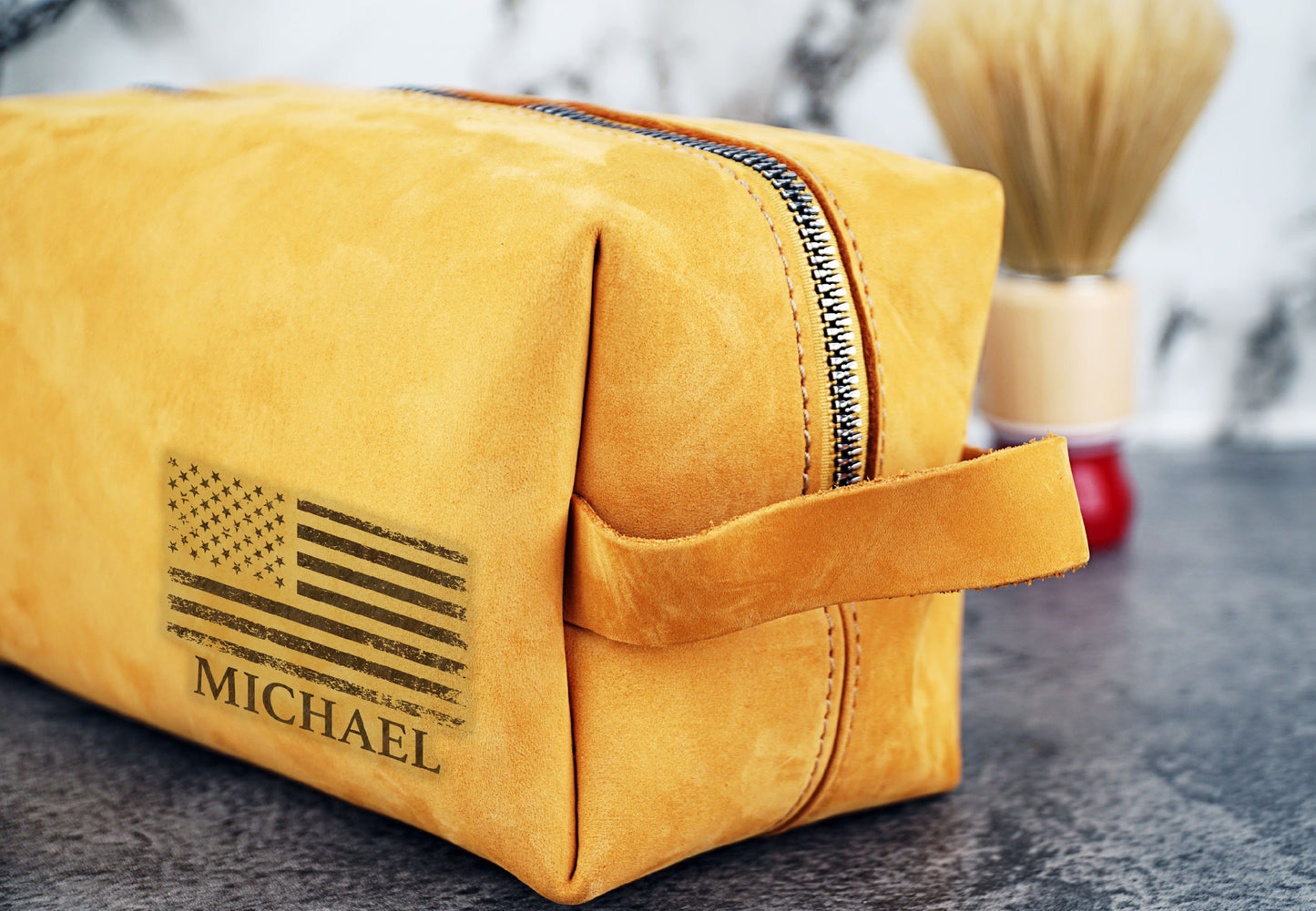 Personalized Dopp Kits, Leather Dopp Kit, Leather Toiletry Bag, Groomsmen Gifts, Anniversary Gift for Him, Father's Day Gift, Men Travel Kit