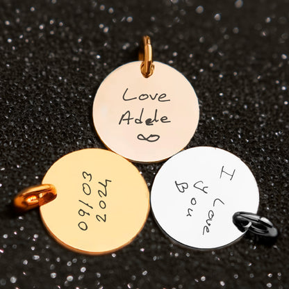 Mothers Day Gift Necklace, Custom Handwriting Stainless Steel Jewelry, Personalized Mom Gift, Birthday Gift for Her, Gift for Women