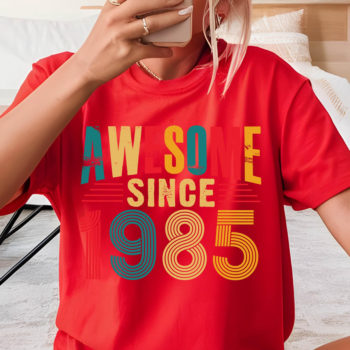 Comfort Colors Personalized Awesome Since 1985 Birthday T-Shirt, Custom Birthday Tee, Turning 30 40 50 60th Milestone Birthday Shirt