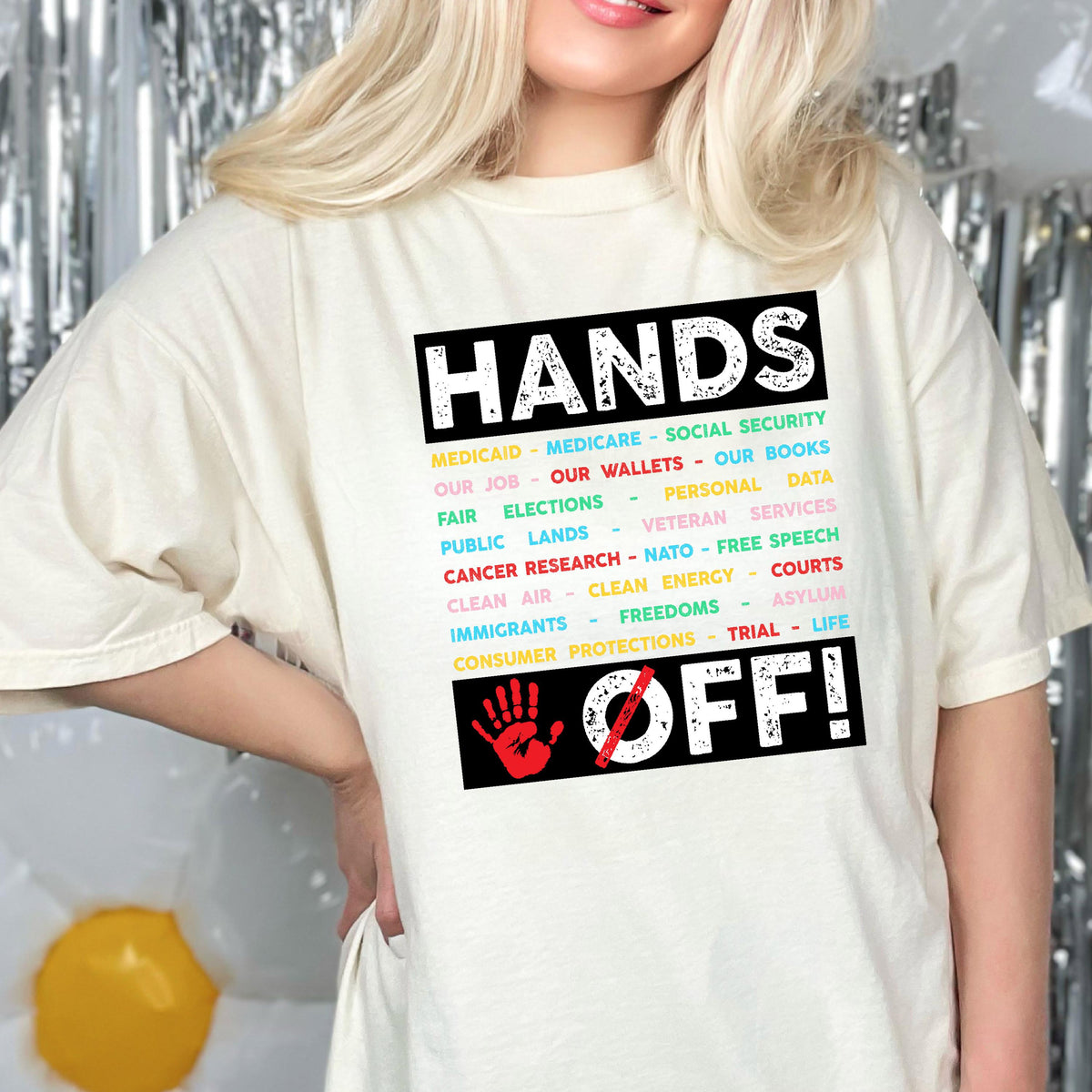 Hands Off! Comfort Colors T-Shirt: Political Activism Tee