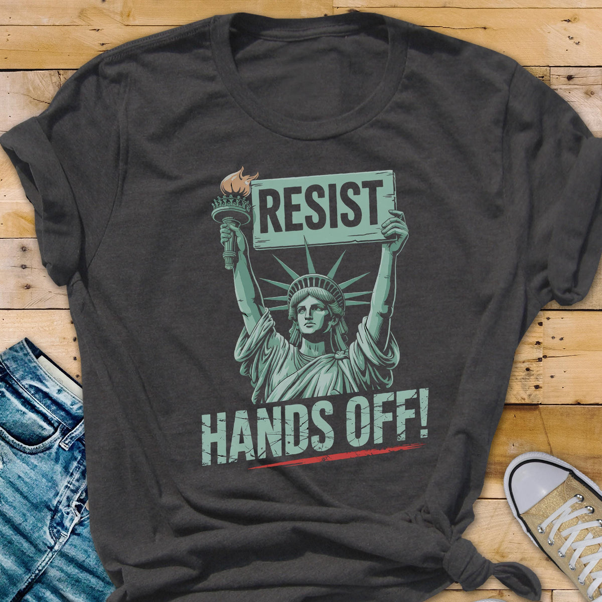 Resist Statue of Liberty T-Shirt: Political Activist Tee