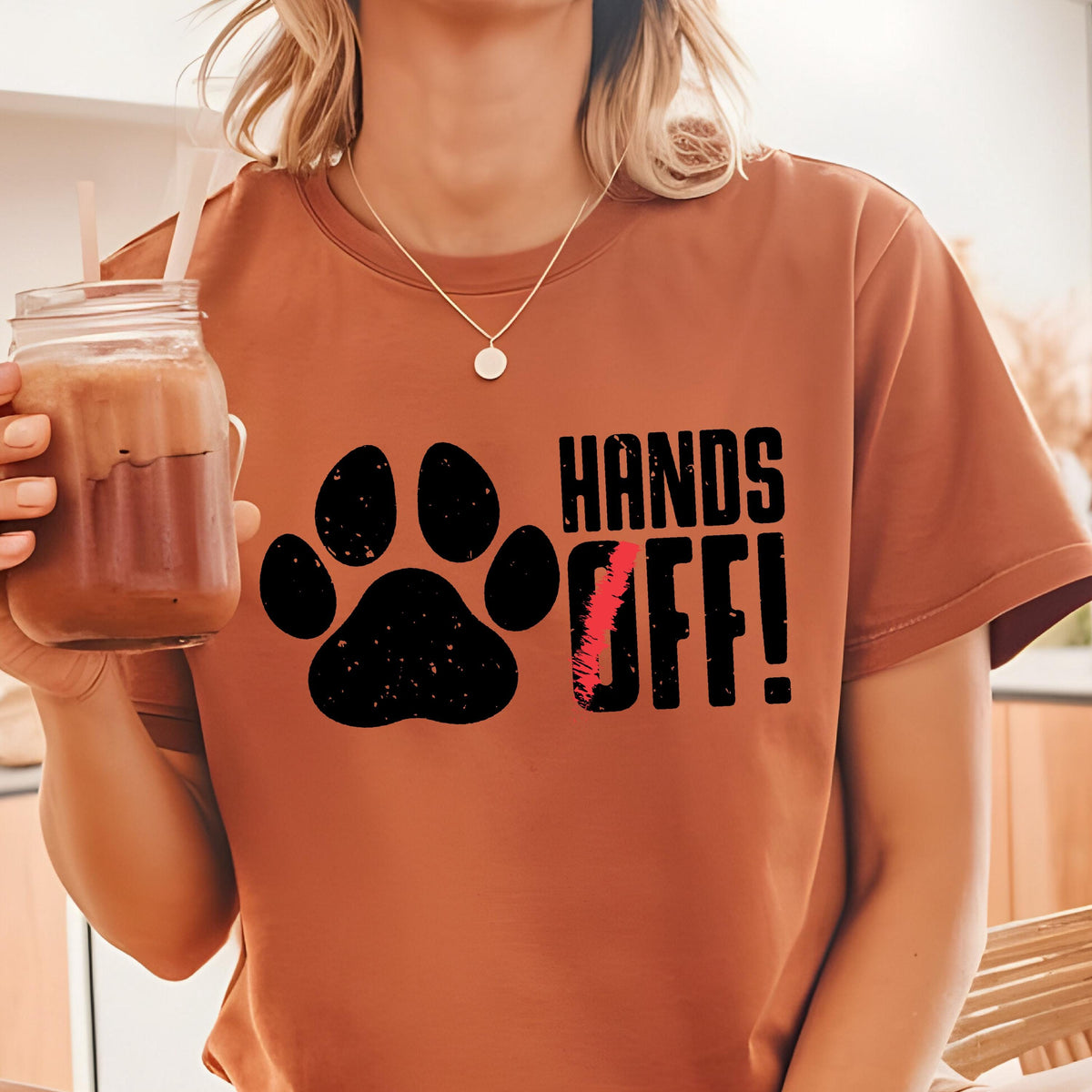 Hands Off Paw Protest T-Shirt - Comfort Colors Activism Tee